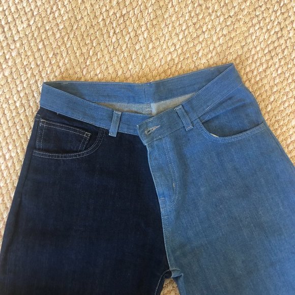 ASOS straight-leg two tone jeans - Picture 3 of 6